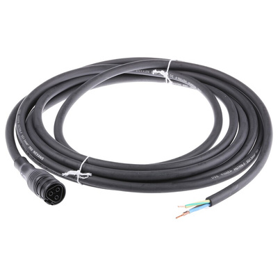 Wieland RST20i3 Series Cable Assembly, 3-Pole, Female, 16A, IP66, IP68