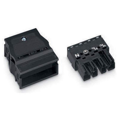 Wago 770 Series Distribution Block, 4-Pole, Male, 8-Way, 25A