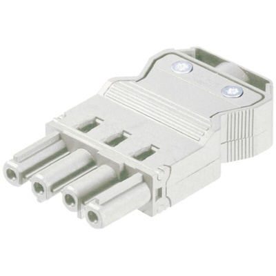 Wieland GST18i4 Series Connector, 4-Pole, Female, Cable Mount, 20A, IP40