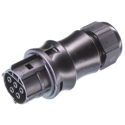 Wieland RST20i5 Series Circular Connector, 5-Pole, Female, Cable Mount, 20A, IP68