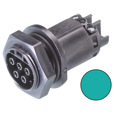 Wieland RST20i5 Series Connector, 5-Pole, Female, 1-Way, Panel Mount, 20A, IP66, IP68, IP69