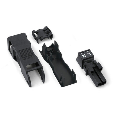 Wago 890 Series WINSTA MINI Socket, 2-Pole, Female, 2-Way, Cable Mount, 16A, IP40