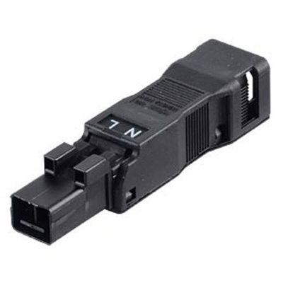 Wago 890 Series WINSTA MINI Plug, 2-Pole, Male, 2-Way, Cable Mount, 16A
