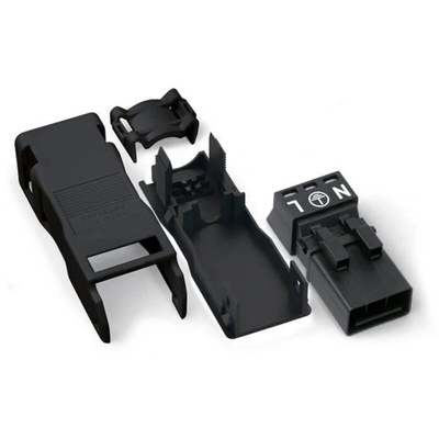 Wago 890 Series WINSTA MINI Plug, 3-Pole, Male, 3-Way, Cable Mount, 16A, IP40