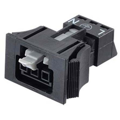 Wago 890 Series WINSTA MINI Snap In Socket, 3-Pole, Female, 3-Way, Flange Mount, Snap In Mount, 16A