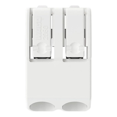 Wago 2060 Series PCB Terminal Block, 2-Pole, Female, 2-Way, PCB Mount, 9A