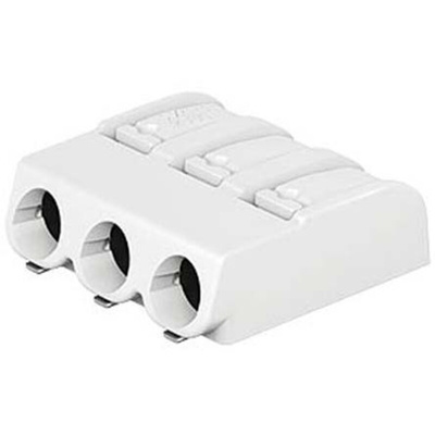 Wago 2061 Series PCB Terminal Block, 3-Pole, Female, 3-Way, PCB Mount, 10 (UL) A, 17.5 (IEC/EN 60664-1) A