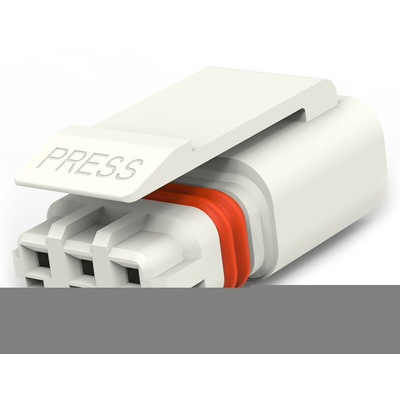 TE Connectivity SlimSeal Connector Miniature Series Miniature, 3-Pole, Male, 3-Way, Cable Mount, 5A, IP67