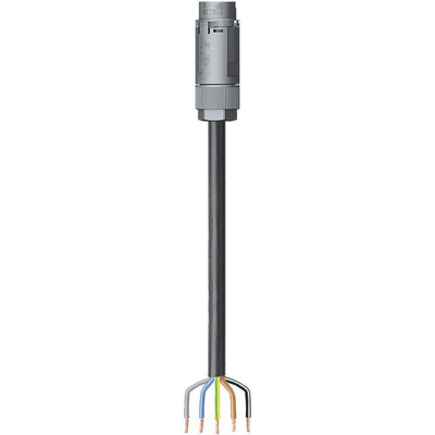 Wieland RST Mini Series Cable Assembly, 5-Pole, Male, 1-Way, Cable Mount, 16A, IP66, IP68, IP69