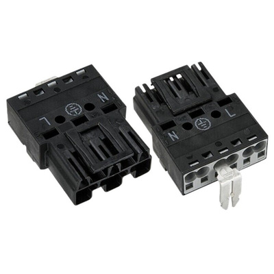 Wago Male Plug, 10mm Pitch, 3 Way, 1 Row