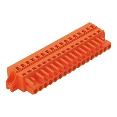 Wago 231 Series Connector, 17-Pole, Female, 17-Way, Feed Through, 16A