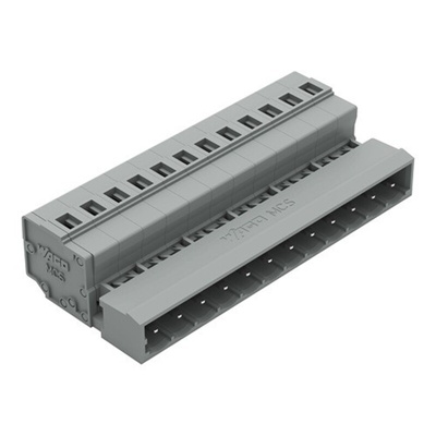 Wago 231 Series Pluggable Connector, 12-Pole, Male, 12-Way, Plug-In, 12A