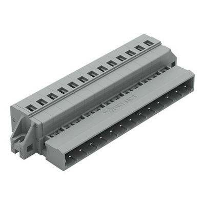 Wago 231 Series Pluggable Connector, 13-Pole, Male, 13-Way, Snap-In, 12A