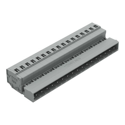 Wago 231 Series Pluggable Connector, 17-Pole, Male, 17-Way, Plug-In, 12A