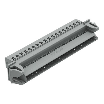 Wago 231 Series Pluggable Connector, 18-Pole, Male, 18-Way, Snap-In, 12A