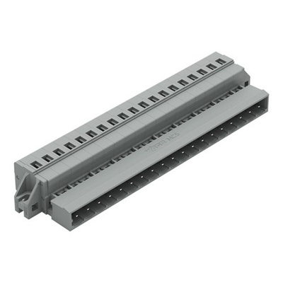 Wago 231 Series Pluggable Connector, 19-Pole, Male, 19-Way, Feed Through, 12A