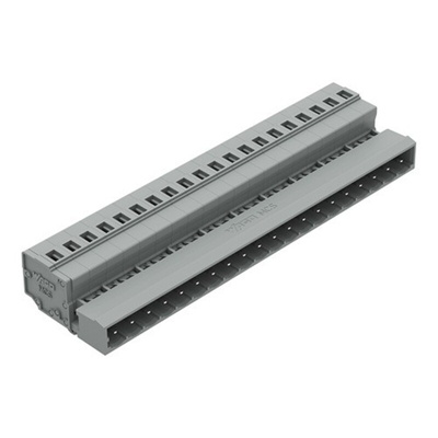 Wago 231 Series Pluggable Connector, 20-Pole, Male, 20-Way, Snap-In, 12A