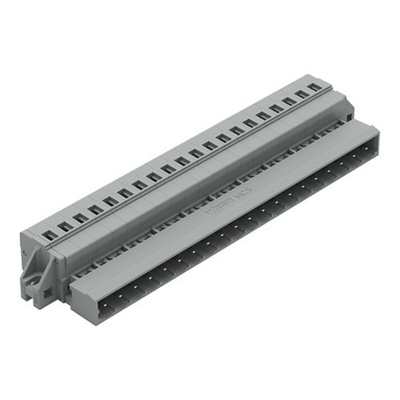 Wago 231 Series Pluggable Connector, 20-Pole, Male, 20-Way, Snap-In, 12A