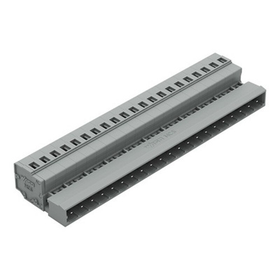 Wago 231 Series Pluggable Connector, 21-Pole, Male, 21-Way, Snap-In, 15A