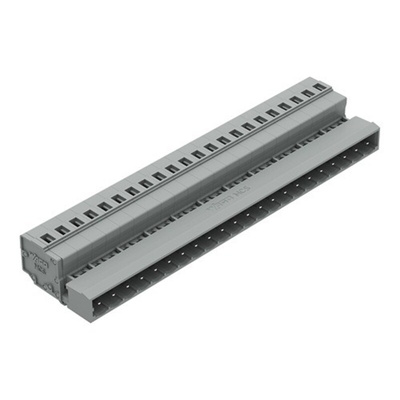 Wago 231 Series Pluggable Connector, 22-Pole, Male, 22-Way, Snap-In, 12A