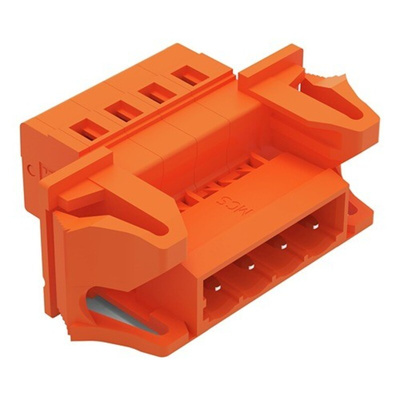 Wago 231 Series Pluggable Connector, 4-Pole, Male, 4-Way, Snap-In, 12A