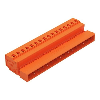 Wago 231 Series Pluggable Connector, 16-Pole, Male, 16-Way, Panel Mount, Snap In Mount, 15A