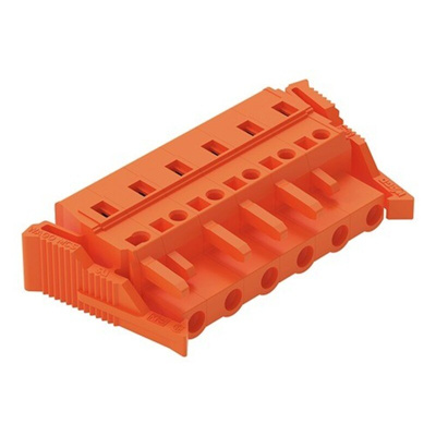 Wago 231 Series Pluggable Connector, 6-Pole, Female, 6-Way, Free Hanging, 16A