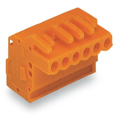 Wago 232 Series Pluggable Connector, 16-Pole, Female, 16-Way, Snap-In, 14A