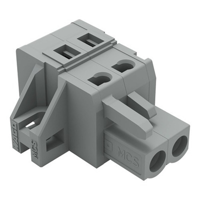 Wago 231 Series Connector, 2-Pole, Female, 2-Way, Feed Through, 16A