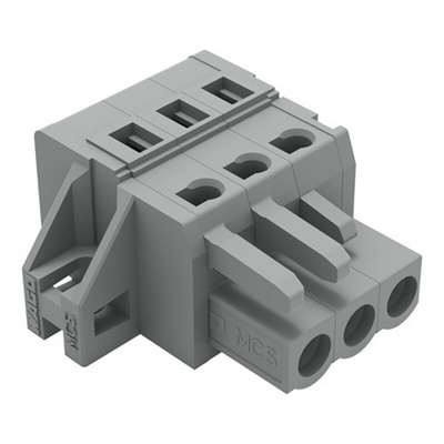 Wago 231 Series Connector, 3-Pole, Female, 3-Way, Feed Through, 16A