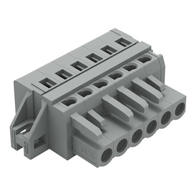 Wago 231 Series Connector, 6-Pole, Female, 6-Way, Feed Through, 16A