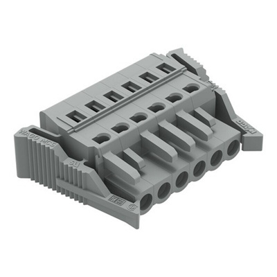 Wago 231 Series Connector, 6-Pole, Female, 6-Way, Snap-In, 16A