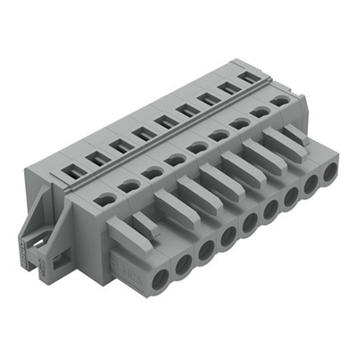 Wago 231 Series Connector, 9-Pole, Female, 9-Way, Feed Through, 16A
