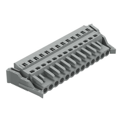 Wago 231 Series Pluggable Connector, 13-Pole, Female, 13-Way, Plug-In, 16A