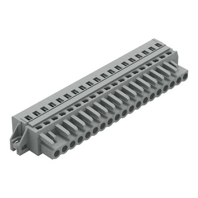 Wago 231 Series Connector, 19-Pole, Female, 19-Way, Feed Through, 16A