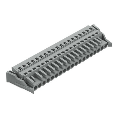 Wago 231 Series Pluggable Connector, 19-Pole, Female, 19-Way, Snap-In, 16A