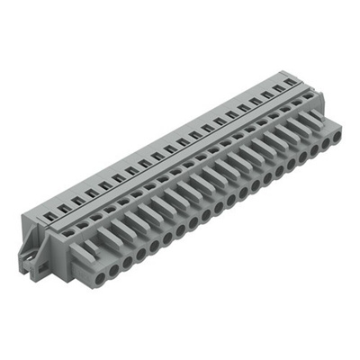 Wago 231 Series Connector, 20-Pole, Female, 20-Way, Feed Through, 16A