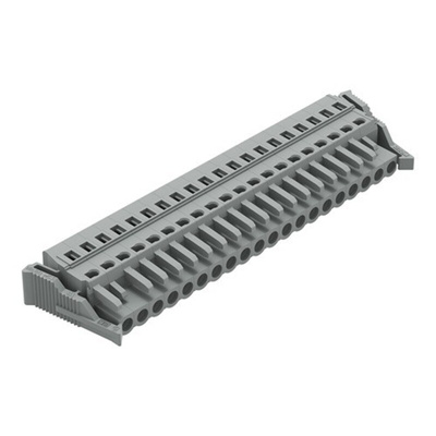Wago 231 Series Connector, 20-Pole, Female, 20-Way, Snap-In, 16A