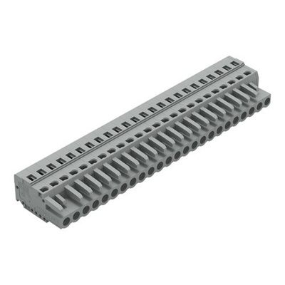 Wago 231 Series Connector, 24-Pole, Female, 24-Way, Snap-In, 16A