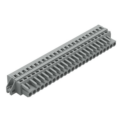 Wago 231 Series Pluggable Connectors, 24-Pole, Female, 24-Way, Cable Mount, 16A