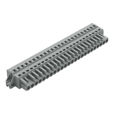 Wago 231 Series Connector, 24-Pole, Female, 24-Way, Feed Through, 16A