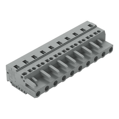 Wago 231 Series Connector, 10-Pole, Female, 10-Way, Cable Mount, 15A