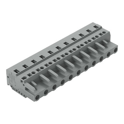 Wago 231 Series Pluggable Connector, 11-Pole, Female, 11-Way, Snap-In, 16A