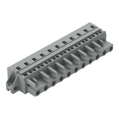 Wago 231 Series Connector, 11-Pole, Female, 11-Way, Cable Mount, 15A