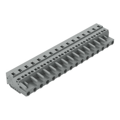 Wago 231 Series Connector, 16-Pole, Female, 16-Way, Cable Mount, 15A