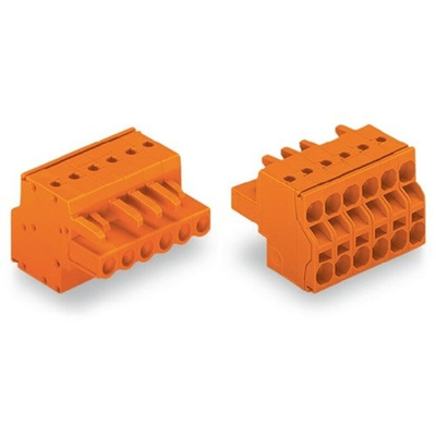 Wago 231 Series Connector, 10-Pole, Female, 10-Way, Snap-In, 16A