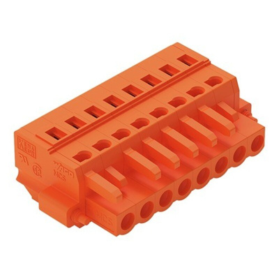 Wago 231 Series Connector, 8-Pole, Female, 8-Way, Snap-In, 16A