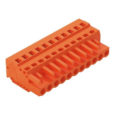 Wago 231 Series Connector, 11-Pole, Female, 11-Way, Snap-In, 16A
