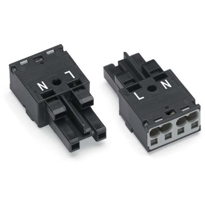 Wago 770 Series Socket, 2-Pole, Female, Cable Mount, 25A, IP20