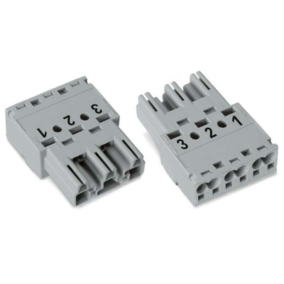 Wago 770 Series Plug, 3-Pole, Cable Mount, 25A, IP20